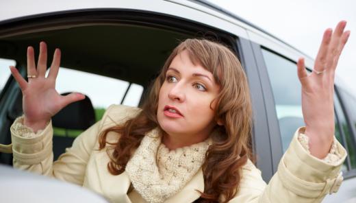 A driver getting mad at the driver directly in front of her might be making a fundamental attribution error.