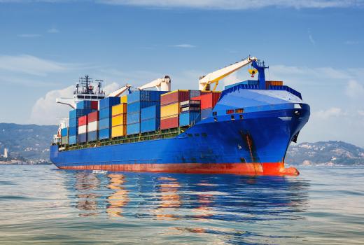 The height of the Golden Gate Bridge allows large cargo ships to pass beneath.