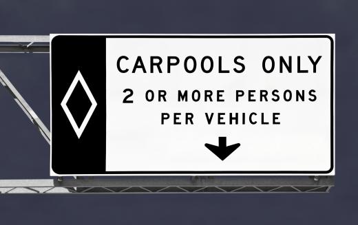 Carpooling helps reduce carbon dioxide emissions.