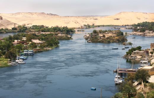 The Pyramids of Giza were built using blocks that were floated down the Nile River.