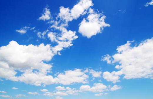 Clouds hold condensed water in the air.