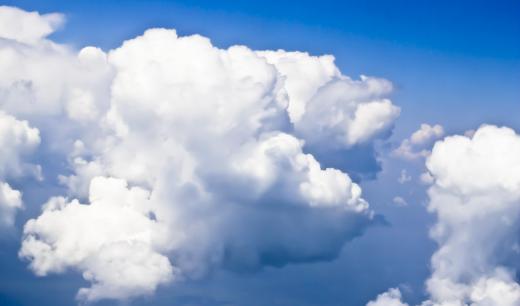 Cumulus clouds.