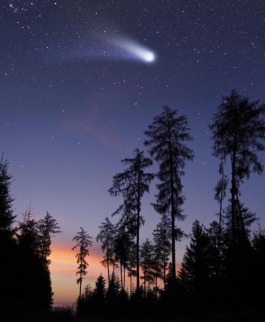 Comets are rarely seen by the naked eye.