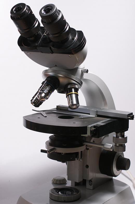 A dark field microscope may be used to examine a wide range of specimens.