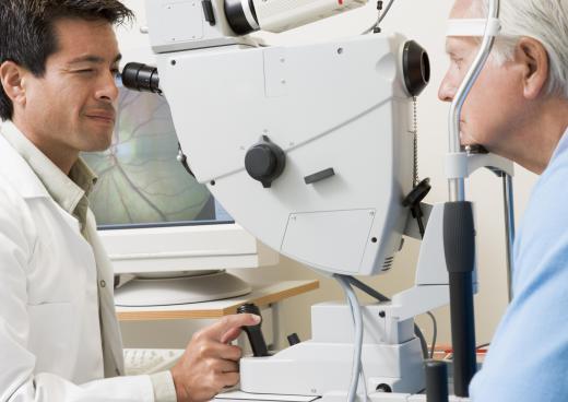 Many modern ophthalmoscopes have a built in polarimeter.