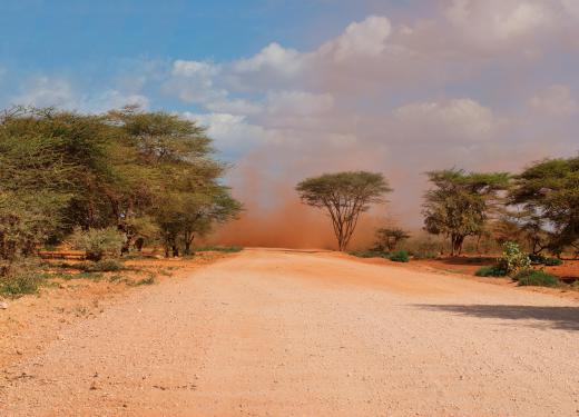 Dirt roads are still very common.