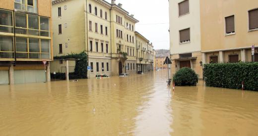 Communities within a flood plain are more suscetible to flash floods.