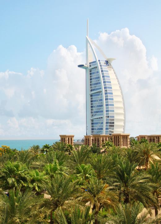 The Burj al Arab in Dubai.