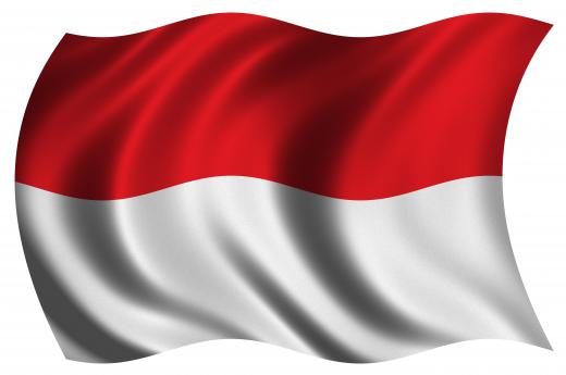 The flag of Indonesia, where the Wallace line is.