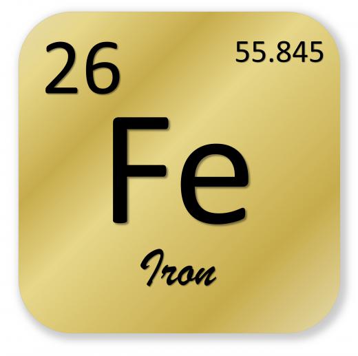 Iron is an example of a transition metal on the periodic table.