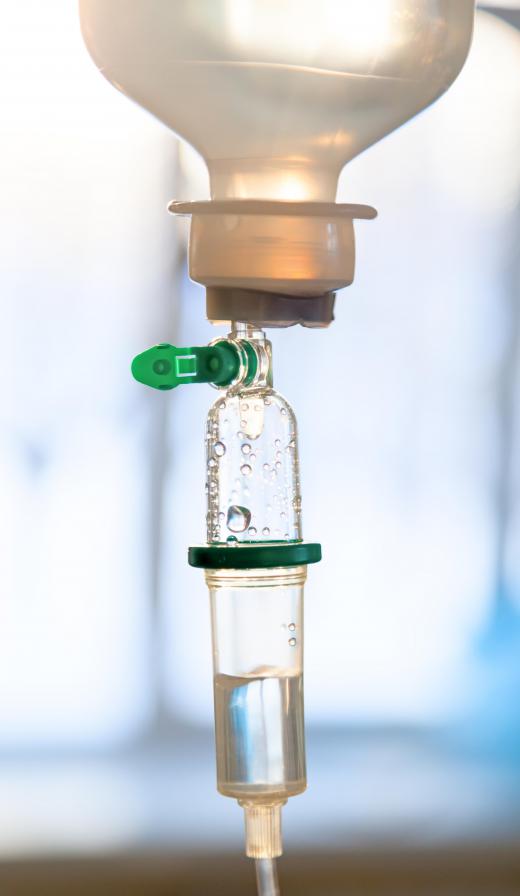 Liquid medicines that are colloids may be used in IV therapy.