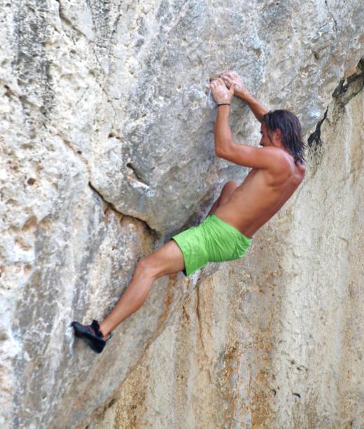 Granite surfaces caused by glaciers are considered ideal for rock climbing.