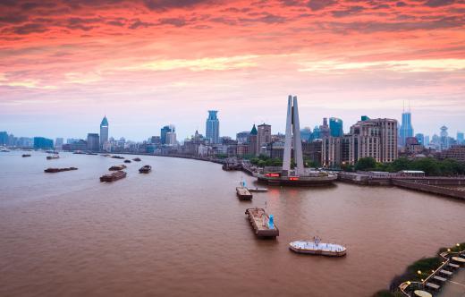 The Yangtze River, which is a major Chinese waterway, flows from the Three Gorges Dam.