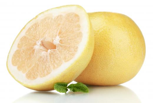 Grapefruit contains thioterpineol, a thiol.