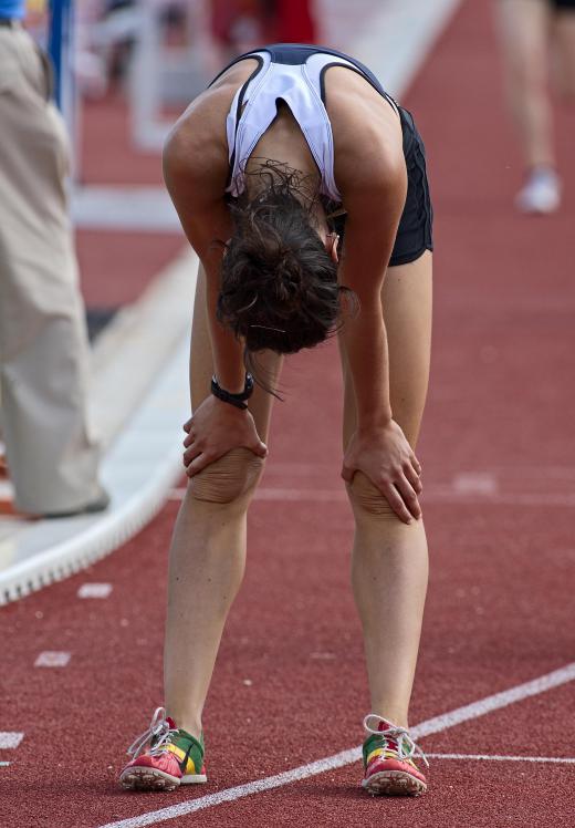 An athlete running a high-speed sprint uses anaerobic metabolism for a short-term increase in energy.