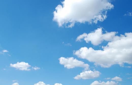 The scattering of light off of molecules in the atmosphere creates a blue sky.