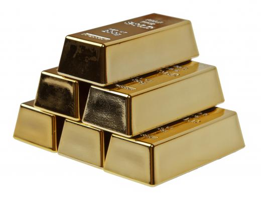 Stack of gold bars.