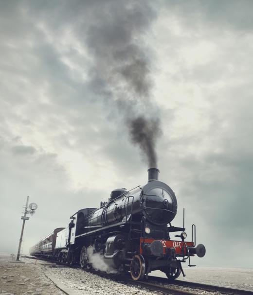 A steam engine causes matter to change form.