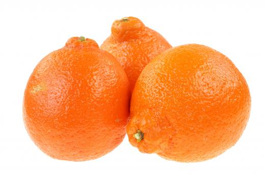 A tangelo is a cross between a tangerine and a pomelo.