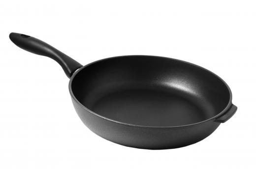 A cooking pan coated in Teflon®.