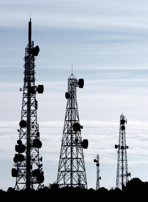 Shields were installed in telecommunications towers to help prevent radio waves from scattering and interfering with other equipment.