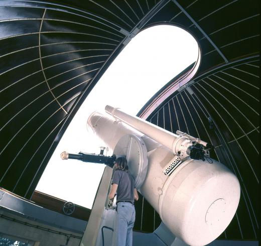 An equatorial platform mount can be used to rotate an entire observatory building.