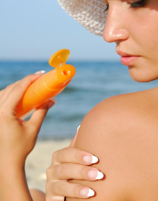 Sunscreen lotion may contain phenoxyethanol.